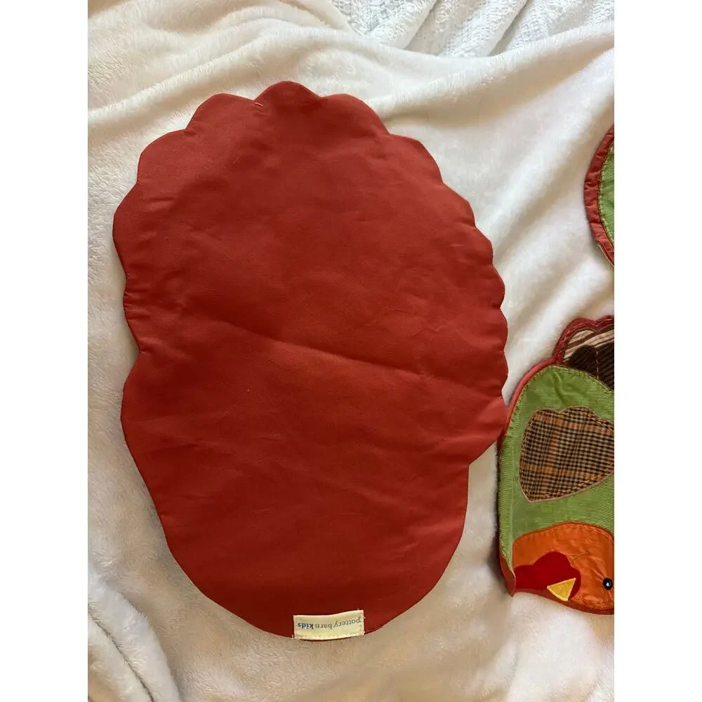 Pottery Barn Kids Turkey Placemats Set of 4 Thanksgiving Fall Harvest Decor